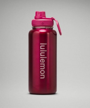 Botellas de Agua Lululemon Back to Life Deporte Bottle 32oz Shine Mujer Moradas Chile | 835HWCGXJ