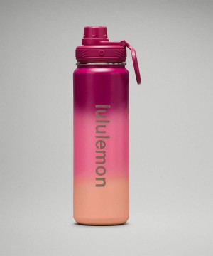 Botellas de Agua Lululemon Back to Life Deporte Bottle 24oz Mujer Moradas Rosas Coral Chile | 034TNFUDM
