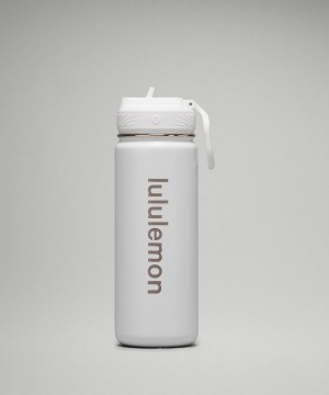Botellas de Agua Lululemon Back to Life Deporte Bottle 18oz Straw Lid Mujer Blancas Chile | 257ILJFNC