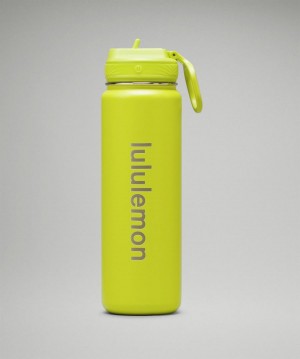 Botellas de Agua Lululemon Back to Life Deporte Bottle 24oz Straw Lid Mujer Verde Claro Chile | 601TASYPQ