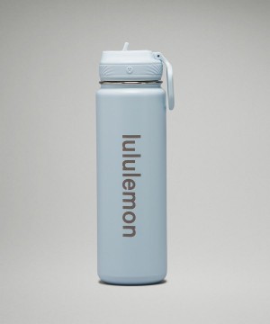Botellas de Agua Lululemon Back to Life Deporte Bottle 24oz Straw Lid Mujer Azules Chile | 985HNBFVT