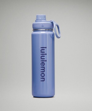 Botellas de Agua Lululemon Back to Life Deporte Bottle 24oz Shine Hombre Azules Beige Chile | 406ZPULWY