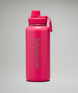 Botellas de Agua Lululemon Back to Life Deporte Bottle 32oz Mujer Rojas Chile | 809PDYXOJ