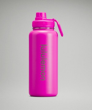 Botellas de Agua Lululemon Back to Life Deporte Bottle 32oz Mujer Rosas Chile | 176NDJEQZ