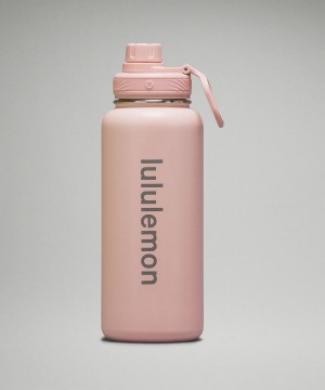 Botellas de Agua Lululemon Back to Life Deporte Bottle 32oz Mujer Rosas Blancas Chile | 250BIRXOQ