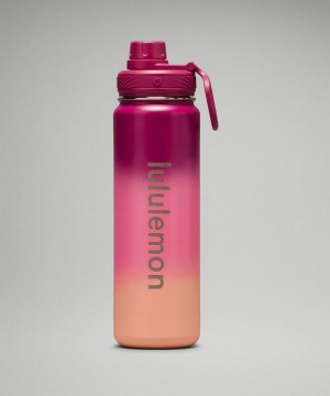 Botellas de Agua Lululemon Back to Life Deporte Bottle 24oz Hombre Moradas Rosas Coral Chile | 901RHYGIC