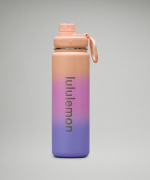 Botellas de Agua Lululemon Back to Life Deporte Bottle 24oz Mujer Coral Moradas Moradas Chile | 803TGNWLJ