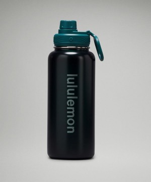 Botellas de Agua Lululemon Back to Life Deporte Bottle 32oz Shine Hombre Turquesa Chile | 093ISYVRT