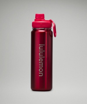 Botellas de Agua Lululemon Back to Life Deporte Bottle 24oz Shine Hombre Rosas Chile | 715XKDEHF