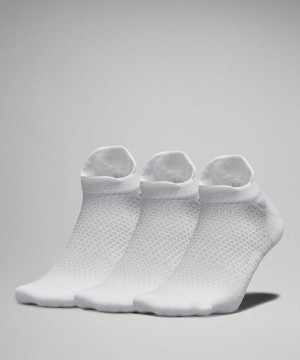 Calcetines Lululemon MacroPillow Tab Medium Cushioning 3 Pack Correr Hombre Blancas Chile | 952RJVDET