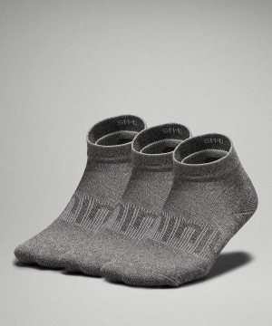 Calcetines Lululemon Power Stride Ankle 3 Pack Mujer Gris Chile | 835QCFJUY