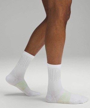 Calcetines Lululemon Power Stride Crew Reflective Hombre Blancas Chile | 569NEFHDG