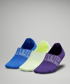 Calcetines Lululemon Power Stride No-Show with Active Grip Multi-Colour 3 Pack Mujer Rosas Amarillo Naranjas Chile | 946JIXFMR