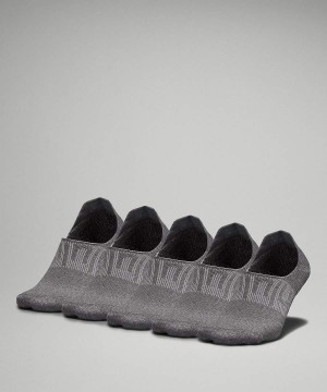 Calcetines Lululemon Power Stride No-Show with Active Grip 5 Pack Hombre Gris Chile | 928ASCKWN