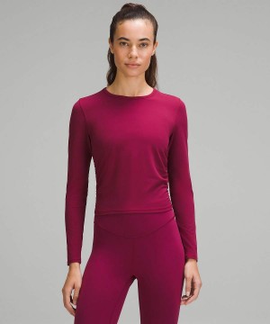 Camisa Manga Larga Lululemon All It Takes Nulu Mujer Burdeos Chile | 274ZJQPLX