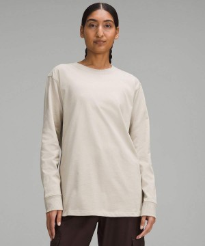 Camisa Manga Larga Lululemon All Yours Heavyweight Mujer Beige Chile | 682XQZFOR
