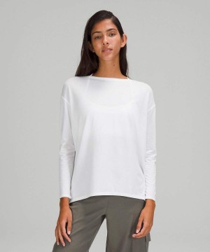 Camisa Manga Larga Lululemon Back in Action Mujer Blancas Chile | 953OJHDVI