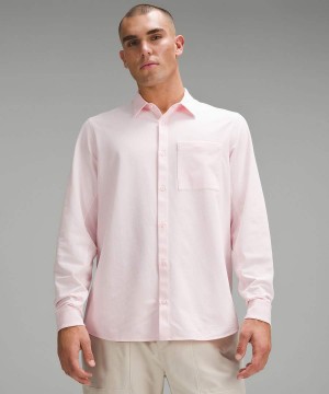 Camisa Manga Larga Lululemon Commission Hombre Rojas Claro Blancas Chile | 740DAWNCH