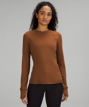 Camisa Manga Larga Lululemon It's Rulu Run Mujer Marrones Chile | 510SILDEM