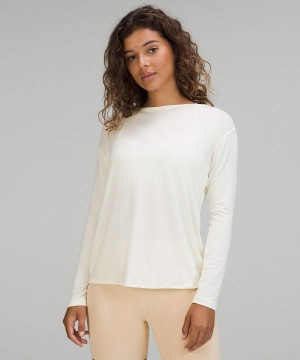Camisa Manga Larga Lululemon Modal-Blend Open-Back Mujer Limón Chile | 287XVCRYA