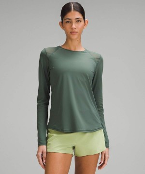 Camisa Manga Larga Lululemon Sculpt Mujer Verde Oscuro Chile | 805QSYIPB