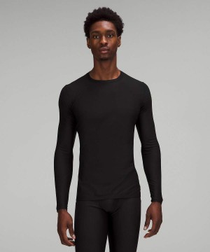 Camisa Manga Larga Lululemon SenseKnit Correr Hombre Negras Chile | 791KDINER