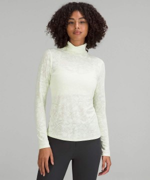 Camisa Manga Larga Lululemon Slim-Fit Jacquard Turtleneck Mujer Blancas Chile | 978JDYWIP