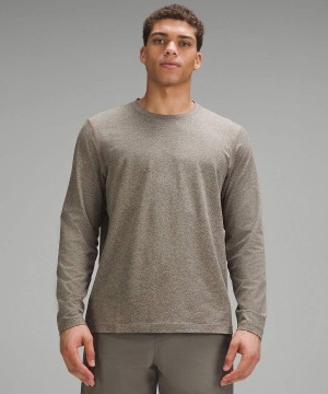 Camisa Manga Larga Lululemon Soft Jersey Hombre Marrones Chile | 851GOFHPT