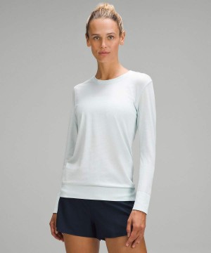Camisa Manga Larga Lululemon Swiftly Relaxed Mujer Azules Azules Chile | 382HFSJUW