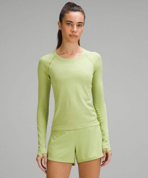 Camisa Manga Larga Lululemon Swiftly Tech 2.0 Race Length Mujer Verde Verde Chile | 679FBCKMH
