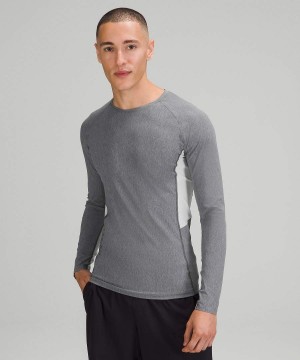 Camisa Manga Larga Lululemon Vital Drive Entrenamiento Hombre Gris Chile | 917MHJUNA