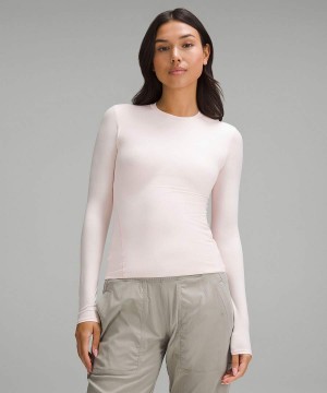Camisa Manga Larga Lululemon Wundermost Ultra-Soft Nulu Crewneck Mujer Rojas Claro Chile | 134ELVBDZ