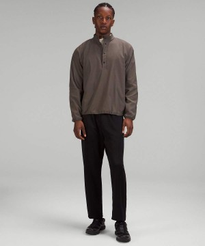 Camisa Manga Larga Lululemon lab Woven Long-Sleeve Henley Hombre Negras Chile | 291CRKOXB