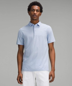 Camisa Polo Lululemon Evolution Corta-Sleeve Hombre Azules Beige Chile | 597PNMBZR