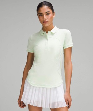 Camisa Polo Lululemon Quick-Dry Corta Sleeve Mujer Verde Chile | 034DXSGBZ