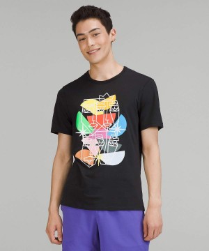 Camiseta Lululemon 5 Year Basic T-Shirt Pride Hombre Negras Chile | 637QZEKBO