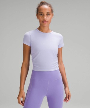 Camiseta Lululemon All It Takes Nulu Corta-Sleeve Mujer Moradas Chile | 976OCZWAE