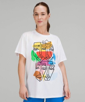 Camiseta Lululemon All Yours Algodon Pride Mujer Blancas Chile | 791UOFAVK