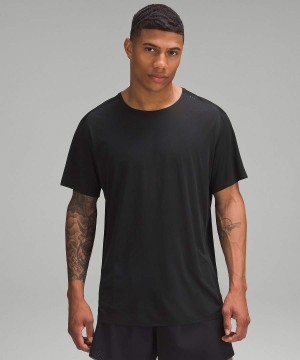 Camiseta Lululemon Fast and Free Corta-Sleeve Hombre Negras Chile | 785VGHDAI