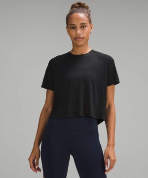 Camiseta Lululemon Fast and Free Race Length Mujer Negras Chile | 286VBJALW