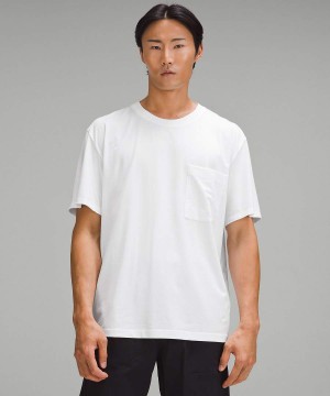 Camiseta Lululemon Fundamental Oversized Pocket Hombre Blancas Chile | 571WQBKMX