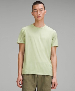 Camiseta Lululemon Fundamental Wash Hombre Turquesa Verde Chile | 325NEKORU