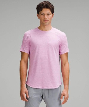 Camiseta Lululemon License to Train Corta-Sleeve Hombre Moradas Chile | 963DGCPMB