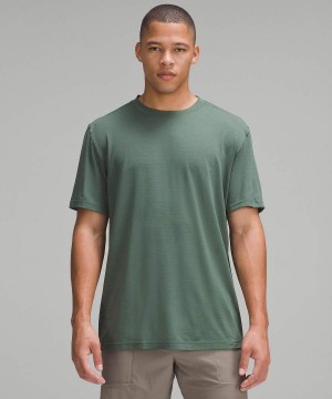 Camiseta Lululemon License to Train Relaxed Corta-Sleeve Hombre Verde Oscuro Chile | 276GSJDTK