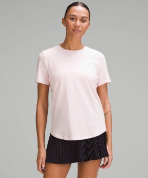 Camiseta Lululemon Love Curved-Hem Crewneck Mujer Rojas Claro Chile | 632LZPCNX
