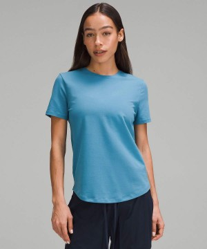 Camiseta Lululemon Love Curved-Hem Crewneck Mujer Azules Chile | 029LZFRYK