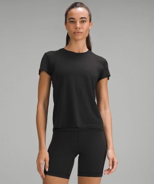Camiseta Lululemon Train to Be Corta-Sleeve Mujer Negras Negras Chile | 241YISBGA