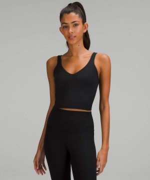 Camiseta sin Manga Lululemon Align™ Acanalado Mujer Negras Chile | 350OGQSIW