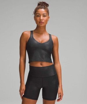 Camiseta sin Manga Lululemon Align™ Acanalado Shine Mujer Beige Chile | 570QLIOXD