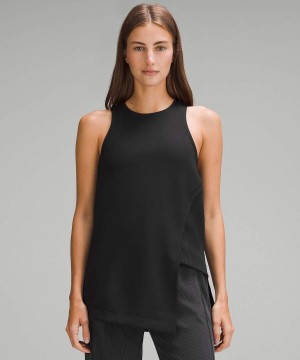 Camiseta sin Manga Lululemon Asymmetrical Side Cut-Out Mujer Negras Chile | 951FAYWUC